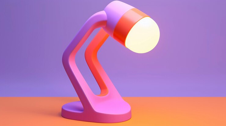 Foto gratuito diseño de lámparas de luz de arte digital