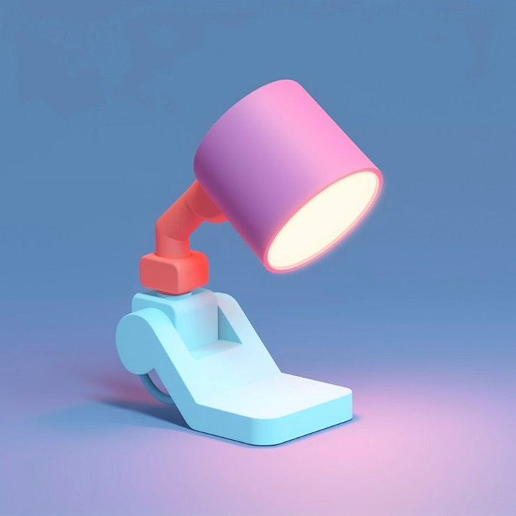 Foto gratuito diseño de lámparas de luz de arte digital