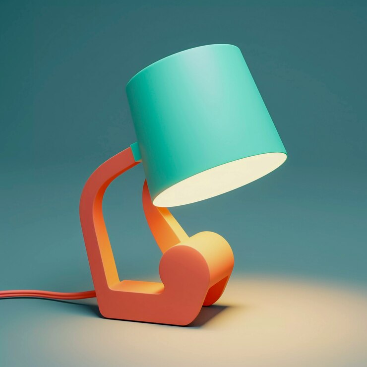 Foto gratuito diseño de lámparas de luz de arte digital