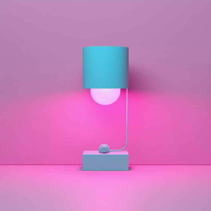 Foto gratuito diseño de lámparas de luz de arte digital