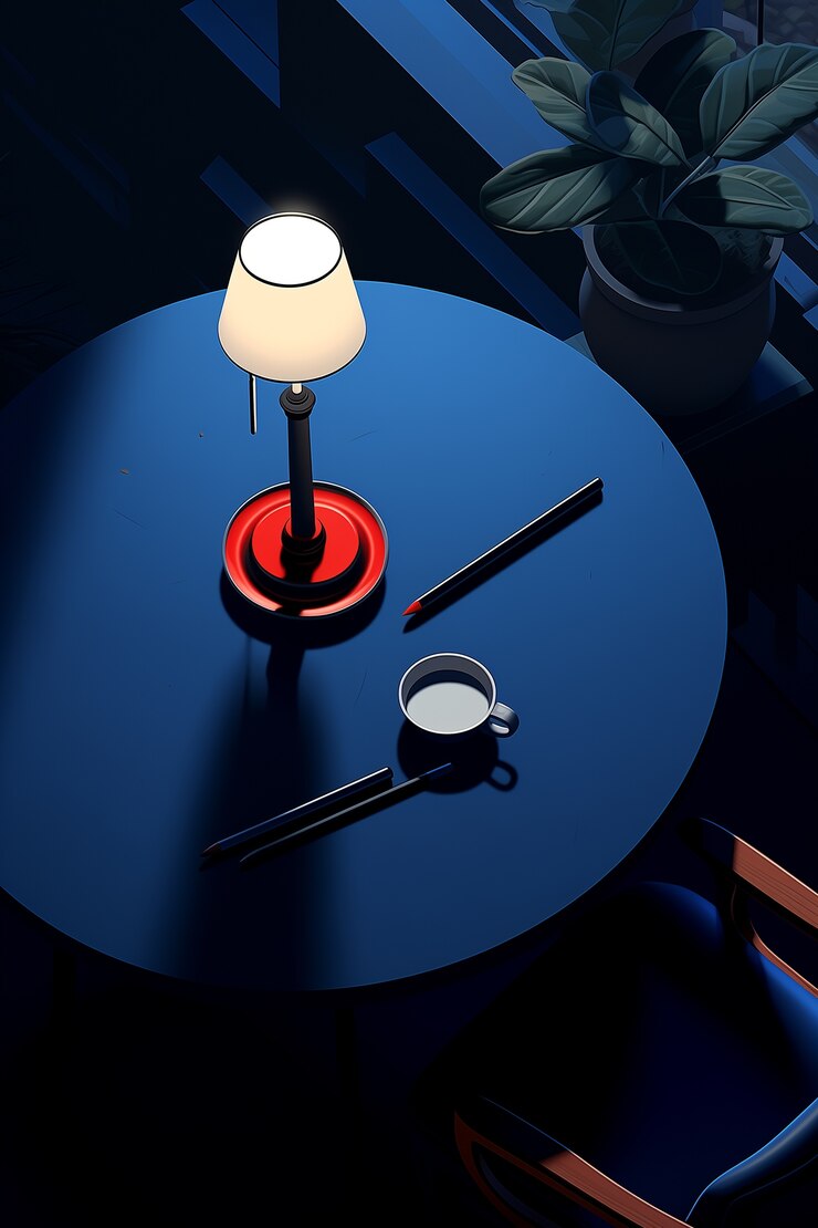 Foto gratuito diseño de lámparas de luz de estilo artístico digital