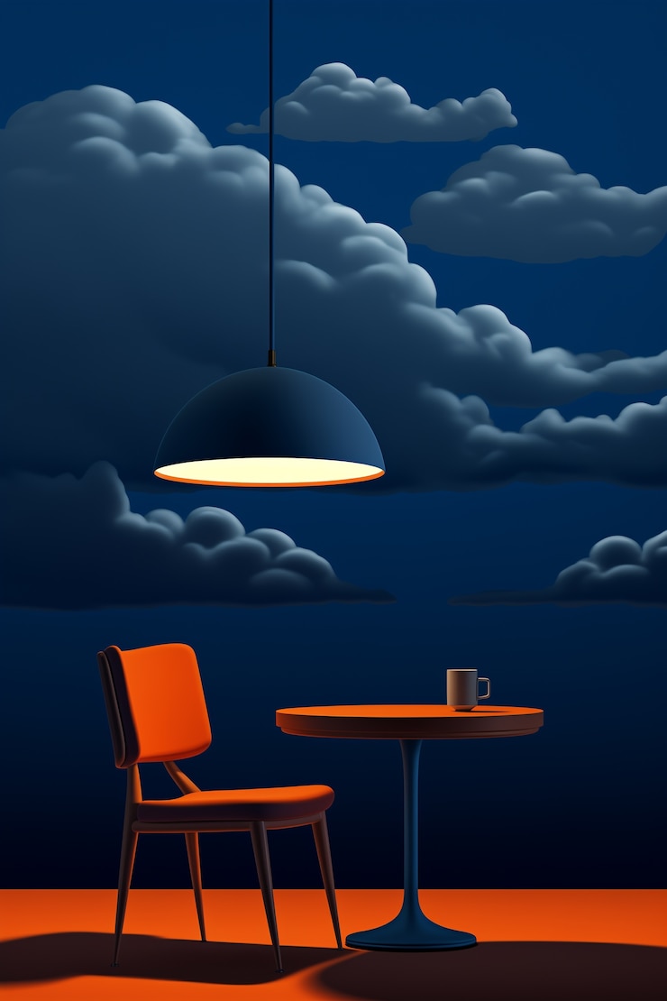 Foto gratuito diseño de lámparas de luz de estilo artístico digital