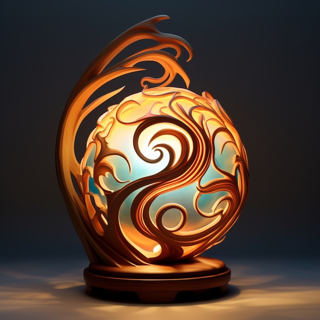 Diseño moderno de lámparas en 3D