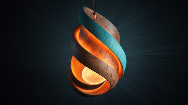 Diseño moderno de lámparas de iluminación en 3D