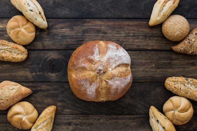 Diseño de pan con bollos