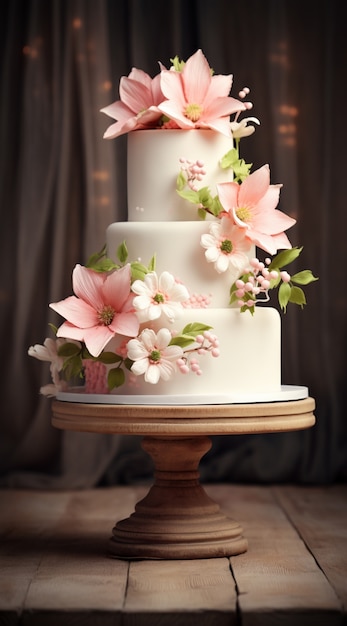 Diseño de pastel de boda en 3D