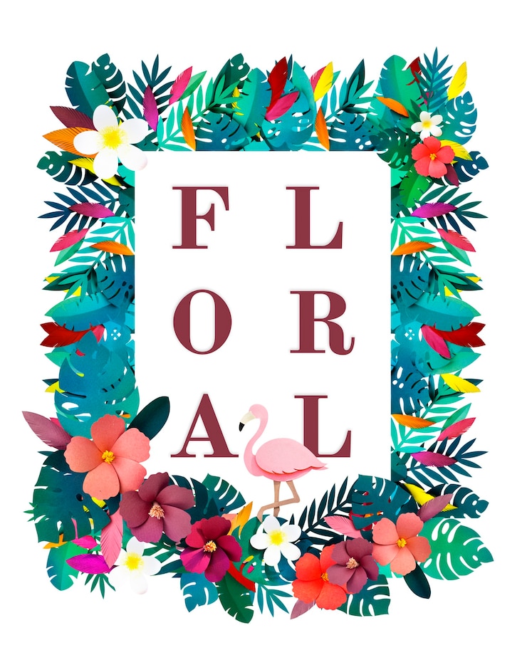Foto gratuito diseño plano natural floral en flor.