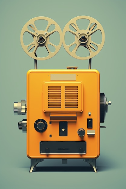Diseño de proyector de películas retro