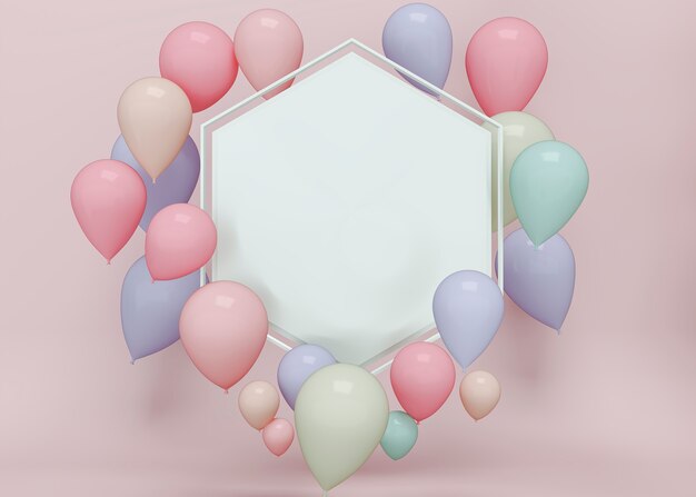 Diseño de renderizado de globos 3d