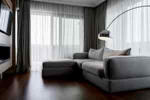 Foto gratuita diseño de sala de estar minimalista