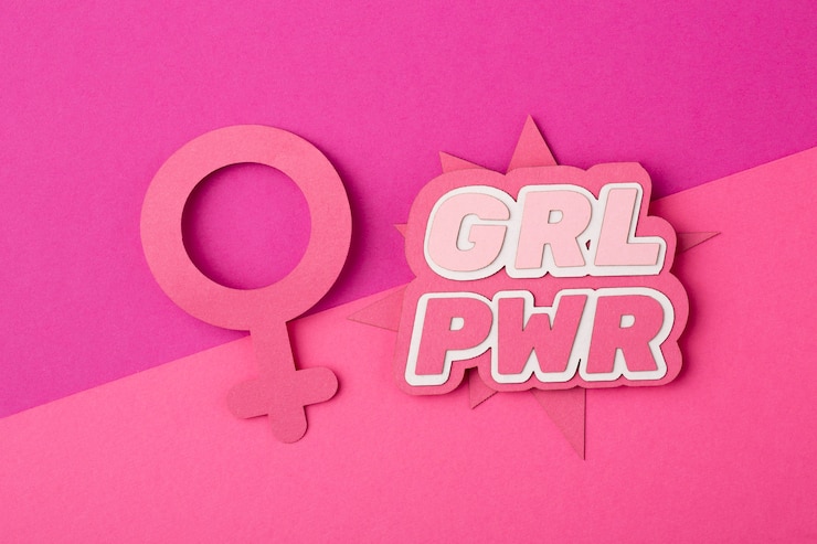 Foto gratuito el diseño de la vida muerta de girl powers