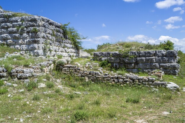 Disparo horizontal de una vista desde el fuerte militar romano ubicado en Asiria