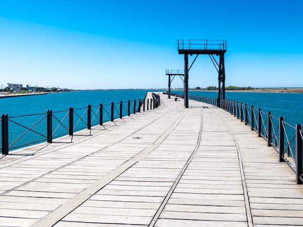 Disparo desde el muelle de Riotinto en Huelva, España