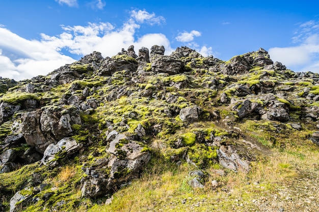 Disparo desde el Parque Nacional Landmannalaugar en Islandia