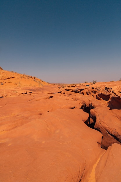 Disparo vertical de Antelope Canyon en la Reserva Navajo cerca de Page, Arizona, EE.