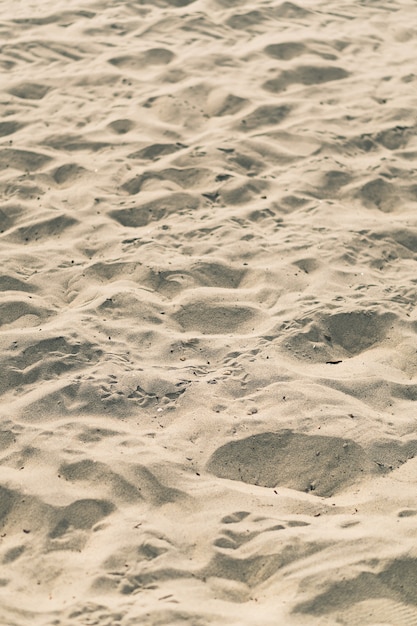 Disparo vertical de una playa de arena