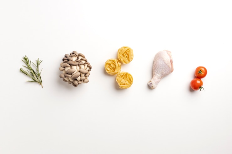 Foto gratuito disposición de los ingredientes de la vista superior