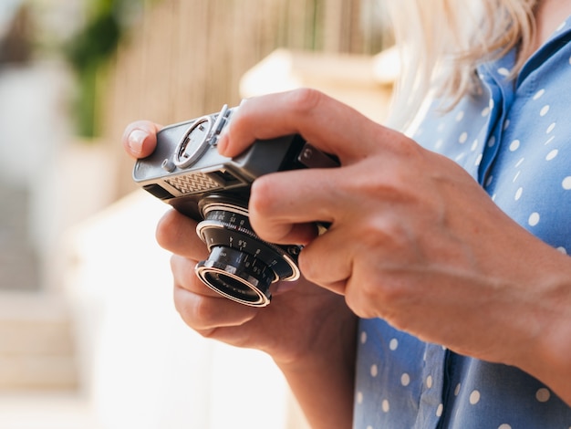 Dispositivo de cámara para fotos profesionales.