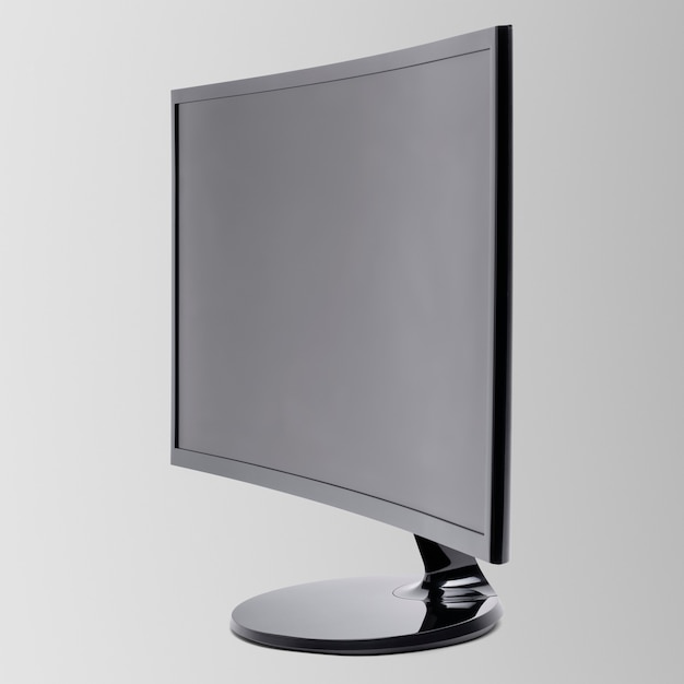 Dispositivo digital de monitor con curvas de computadora