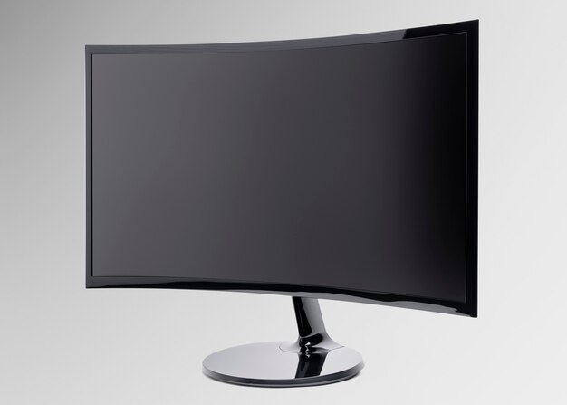 Dispositivo digital de monitor con curvas de computadora