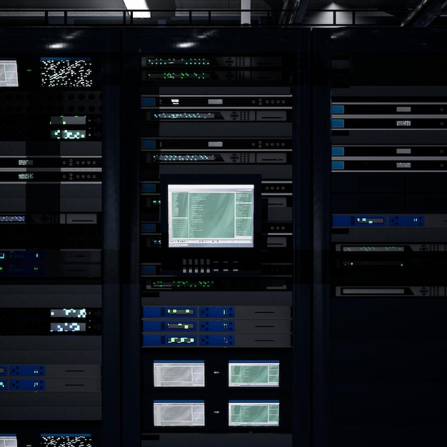Dispositivos de control de computadoras de salas de servidores utilizados para transferencias de datos de alta velocidad