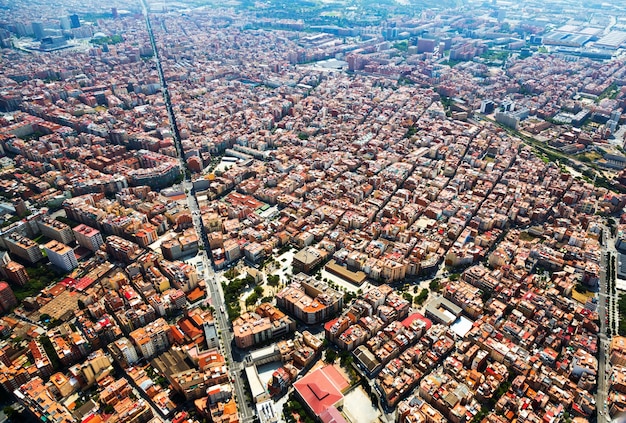 distrito residencial de helicóptero. Barcelona