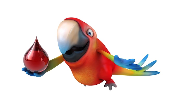 Foto gratuito divertida ilustración en 3d de un loro de dibujos animados