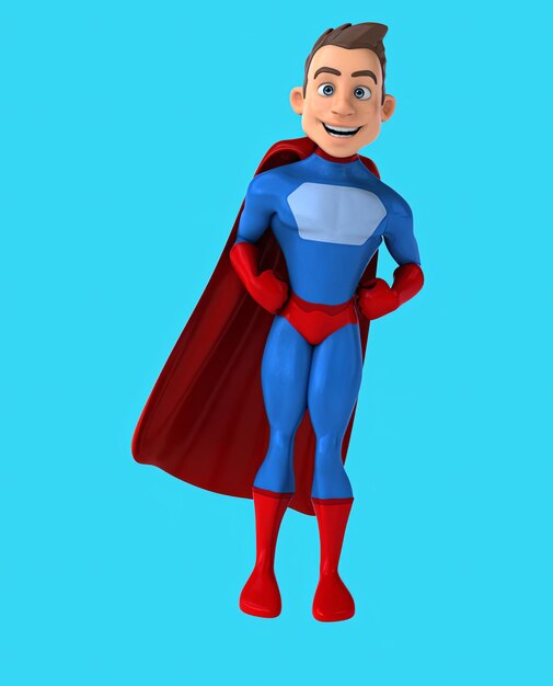 El divertido aplauso de los superhéroes de dibujos animados en 3D