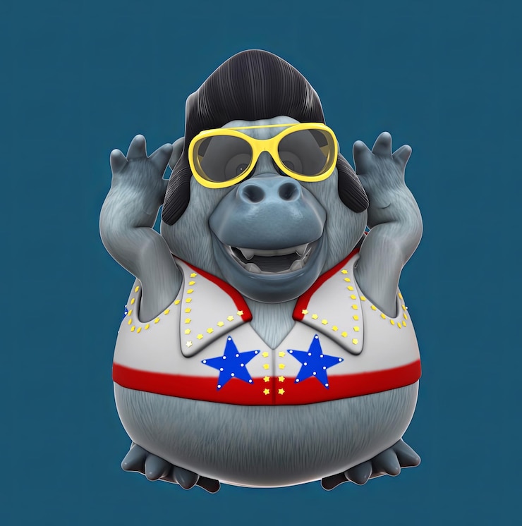 Foto gratuito divertido yeti de dibujos animados en 3d haciendo fitness