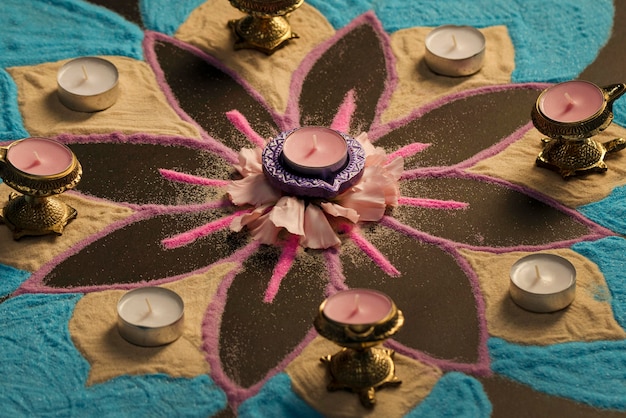 Foto gratuita diwali festival de la tradición de las luces