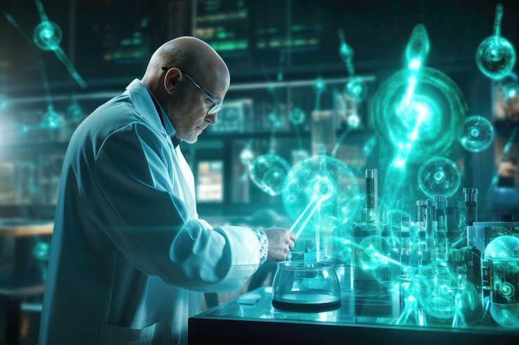 Foto gratuito doctor del concepto futuro.