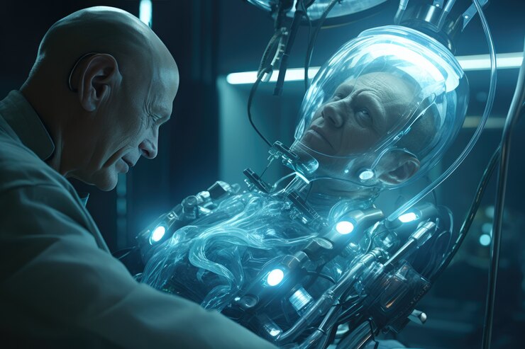 Foto gratuito doctor del concepto futuro.