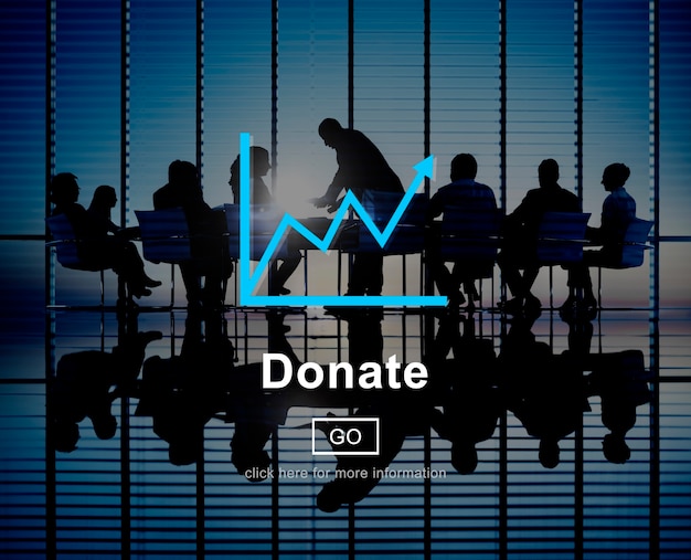 Donar Dar concepto de sitio web de ayuda de caridad en línea