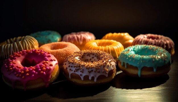 Donut stack una indulgencia gourmet generada por IA