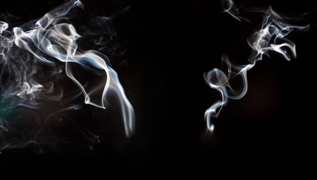 Dos siluetas de humo dinámicas
