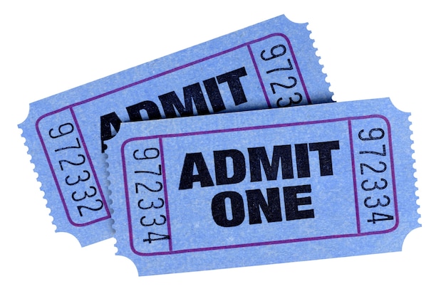 Dos tickets de admision azules