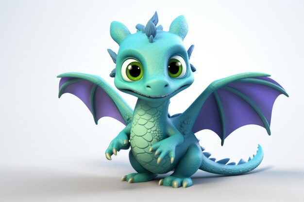 El dragón 3D es lindo.