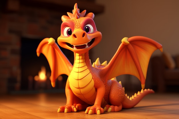 El dragón 3D es lindo.