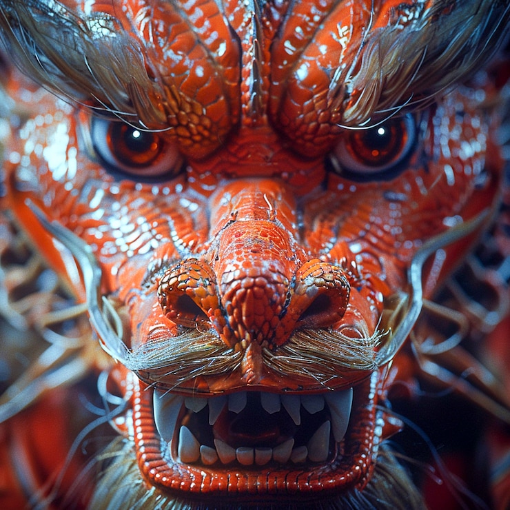 Foto gratuito un dragón muy detallado.