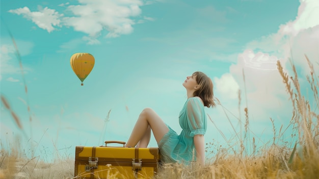 Foto gratuita dreamy atmosphere and pastel colored scene for travel content