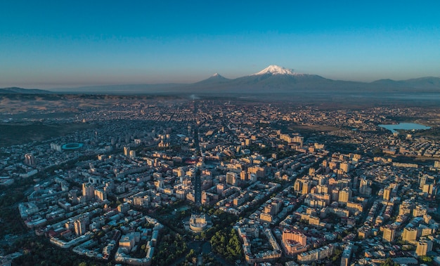 Foto gratuita drone shot de ereván