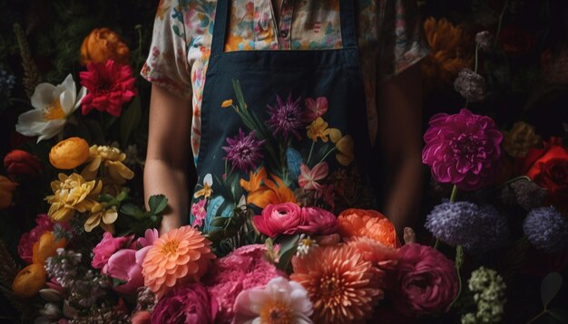 Dueño de floristería crea alegres arreglos creativos generados por IA