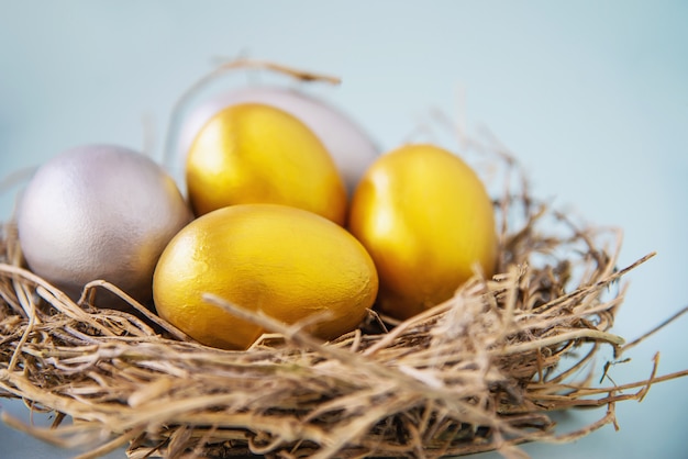 Dulce colorido fondo de huevos de Pascua - conceptos de celebración de fiesta nacional