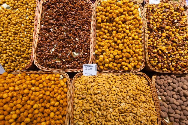 Dulces nueces en el mercado español