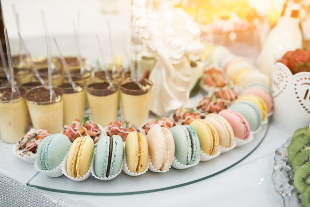 Foto gratuita dulces y postres de boda