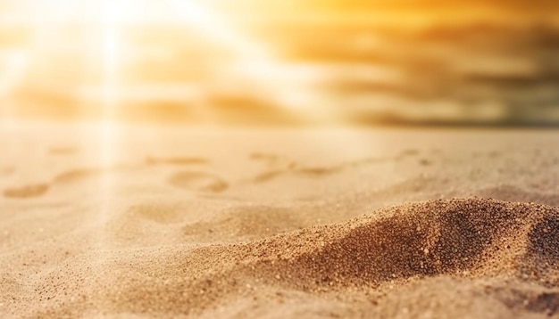 Las dunas de arena bañadas por el sol crean una belleza abstracta en un paisaje tranquilo generado por IA