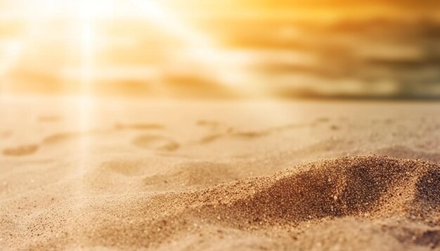 Las dunas de arena bañadas por el sol crean una belleza abstracta en un paisaje tranquilo generado por IA