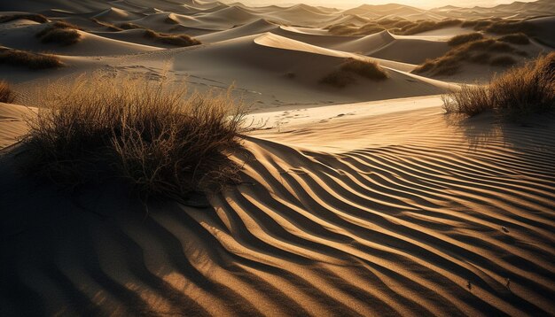 Dunas de arena onduladas en África árida belleza generada por IA