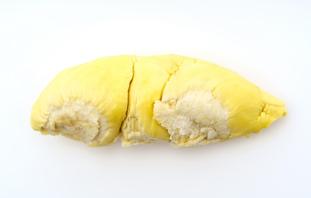 Durian Rey de frutas sobre fondo blanco.