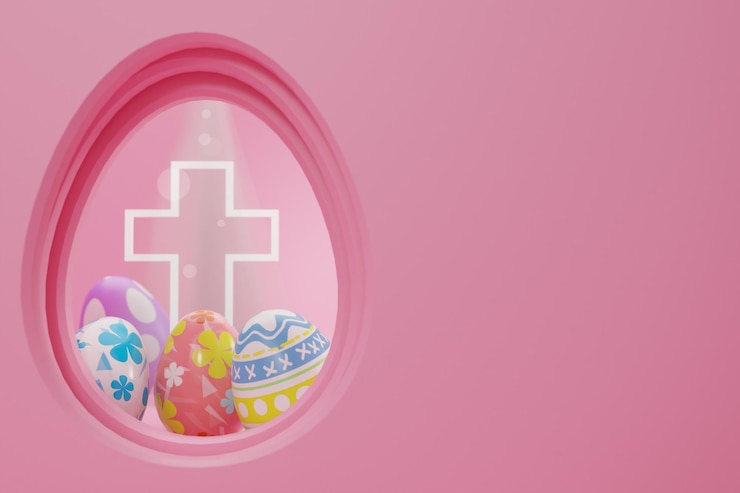 Photo Gratis easter background for easter sunday 3d illustration